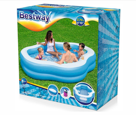 Детский надувной бассейн Bestway 54409 (270х198х51 см)