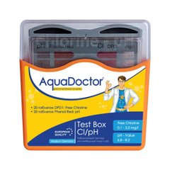 Тестер таблеточный для бассейна pH и CL AquaDoctor Box (20 тестов)