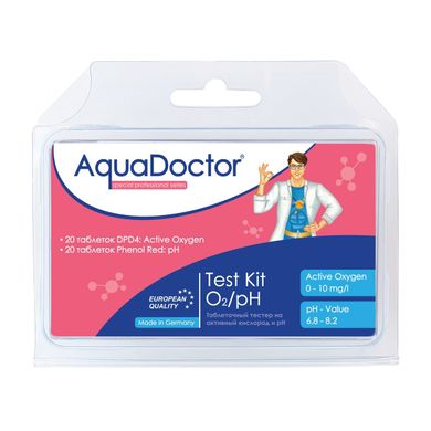 Тестер таблеточный для бассейна pH и O2 AquaDoctor mini (20 тестов)